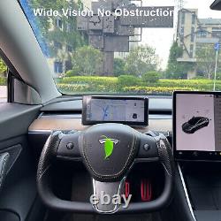 For Tesla Yoke Steering Wheel For Model 3 Model Y Leather Wrapped Carbon Fiber