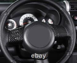 For Toyota FJ Cruiser 2007-2014 Carbon Fiber Steering Wheel Button Cover Trim