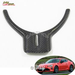 For Toyota GT86 Scion FRS Subaru BRZ Real Carbon Fiber Steering Wheel Cover Trim