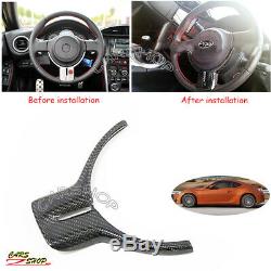 For Toyota GT86 Scion FRS Subaru BRZ Real Carbon Fiber Steering Wheel Cover Trim