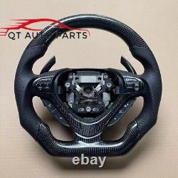 For fit Honda acura TSX 2009-2014 Real Carbon Fiber Sports Steering Wheel