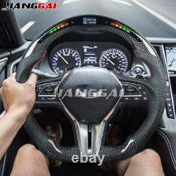 Forged Real Carbon Fiber LED Steering Wheel for Infiniti Q50 Q60 LED Performance