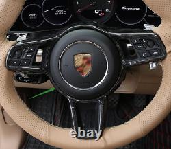 Forged pattern Steering Wheel Decoration Cover Trim For Porsche Macan 2014-2021