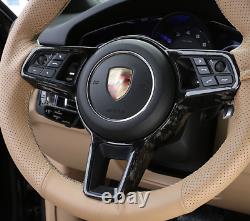 Forged pattern Steering Wheel Decoration Cover Trim For Porsche Macan 2014-2021