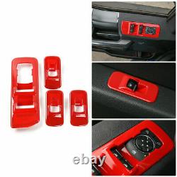 Full Cover Kit Interior Decor Panel Trim for Ford F150 2015-2019 Red Accessories
