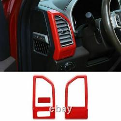 Full Cover Kit Interior Decor Panel Trim for Ford F150 2015-2019 Red Accessories