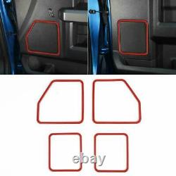 Full Cover Kit Interior Decor Panel Trim for Ford F150 2015-2019 Red Accessories