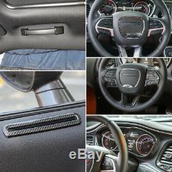 Full Kit Interior Accessories for Dodge Challenger 15+ Steering Wheel Cover Trim