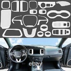 Full Kit Interior Accessories for Dodge Charger 15+ Steering Wheel Cover Console