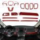 Full Set Steering Wheel Dash Trim Cover Kit for Dodge Durango 11+ Red Carbon 15x