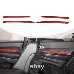 Full Set Steering Wheel Dash Trim Cover Kit for Dodge Durango 11+ Red Carbon 15x