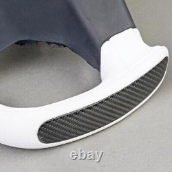 Full leather white Carbon fiber patch Tesla yoke steering wheel for new Model Y