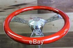 GOLF CART FLAME REAL WOOD STEERING WHEEL AND HUB WithCOLUMN COVER