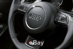 Genuine Audi A4 B8 S-Line Original Steering Wheel Logo Emblem Cover badge A5 Q5