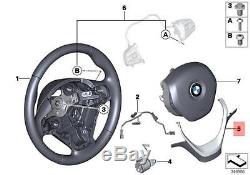 Genuine BMW F20 Steering Wheel Cover black chrome pearl glos OEM 32306854776