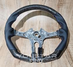 Genuine CARBON Smooth Nappa Leather Steering Wheel for BMW F10 F12 F06 F07 M5 M6