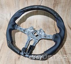 Genuine CARBON Smooth Nappa Leather Steering Wheel for BMW F10 F12 F06 F07 M5 M6