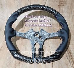 Genuine CARBON Smooth Nappa Leather Steering Wheel for BMW F10 F12 F06 F07 M5 M6