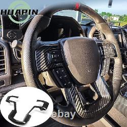 Genuine Carbon Fiber Steering Wheel Cover Panel Trim for Ford 2018-2020 F150