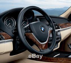 Genuine Wood Steering Wheel Cover Burr Walnut Dark 32300413681