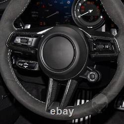 Gloss Carbon Fiber Steering Wheel Cover For Porsche 911 992/Taycan/Panamera 971