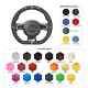 Gray Alcantara Red Car Steering Wheel Cover Wraps for Audi TT RS 8J RS 3 8P