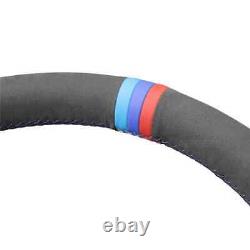 Grey Alcantara Car Steering Wheel Cover for BMW X5 E70 2006 2007-2013 X6 E71 E72