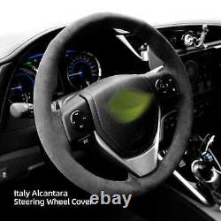 Hand Sewing Alcantara Car Steering Wheel Cover For Toyota RAV4 / COROLLA / AURIS