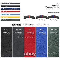 Hand Sewn Alcantara Car Steering Wheel Cover For Volkswagen Jetta Tiguan Sharan