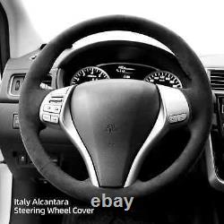 Hand Sewn Alcantara Steering Wheel Cover for Nissan Qashqai X-Trail Tiida Navara
