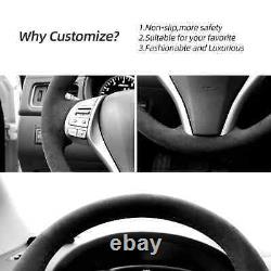 Hand Sewn Alcantara Steering Wheel Cover for Nissan Qashqai X-Trail Tiida Navara