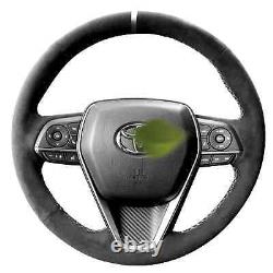 Hand Stitch Alcantara Car Steering Wheel Cover For Toyota Camry/Avalon/ Corolla
