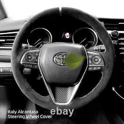 Hand Stitch Alcantara Car Steering Wheel Cover For Toyota Camry/Avalon/ Corolla