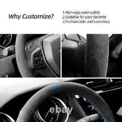 Hand Stitch Alcantara Car Steering Wheel Cover For Toyota Corolla /Avalon/Venza