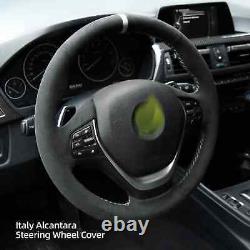 Hand Stitch Alcantara Steering Wheel Cover For BMW M SPORT F20 F21 F22 F23 F30