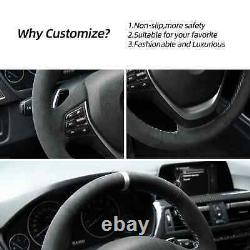 Hand Stitch Alcantara Steering Wheel Cover For BMW M SPORT F20 F21 F22 F23 F30
