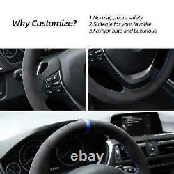 Hand Stitch Alcantara Steering Wheel Cover For BMW M SPORT F20 F21 F33 F34 F36