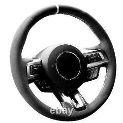 Hand Stitch Alcantara Steering Wheel Cover For Ford Mustang GT Shelby 2015-2021