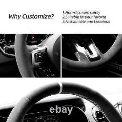 Hand Stitch Alcantara Steering Wheel Cover For Ford Mustang GT Shelby 2015-2021