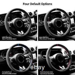 Hand Stitch Alcantara Steering Wheel Cover For Ford Mustang GT Shelby 2015-2021