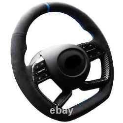 Hand Stitch Alcantara Steering Wheel Cover For Hyundai Elantra New i20 2022 2023