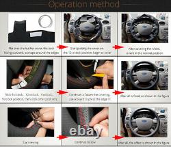 Hand Stitch Alcantara Steering Wheel Cover For Hyundai Elantra New i20 2022 2023