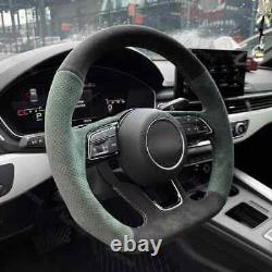 Hand Stitch Alcantara Steering Wheel Cover Wraps for Audi S3 S4 Q2 S5 A5 A1 A3