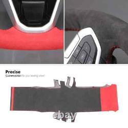 Hand Stitch Alcantara Steering Wheel Cover Wraps for VW Golf 8 Passat Alltrack