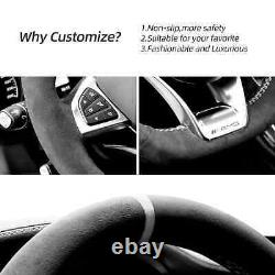 Hand Stitch Alcantara Steering Wheel Cover for Benz AMG A45 / W205 C43 C63S GLC