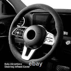 Hand Stitch Alcantara Steering Wheel Cover for Benz W177 W205 C118 C257 W213
