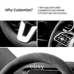 Hand Stitch Alcantara Steering Wheel Cover for Benz W177 W205 C118 C257 W213