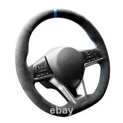 Hand Stitch Alcantara Steering Wheel Cover for Nissan Qashqai X-Trail Leaf Juke