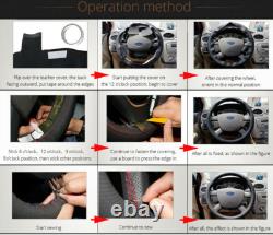 Hand Stitch Alcantara Steering Wheel Cover for Nissan Qashqai X-Trail Leaf Juke