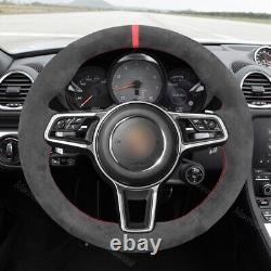 Hand Stitch Alcantara Steering Wheel Cover for Porsche 911 991 982 718 Cayman
